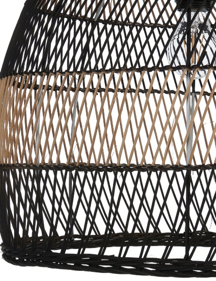 Beliani BUMI – lampa wisząca rattanowa naturalna boho 45 cm Beliani BUMI – lampa wisząca rattanowa naturalna boho 45 cm