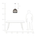 Beliani BUMI – lampa wisząca rattanowa naturalna boho 45 cm