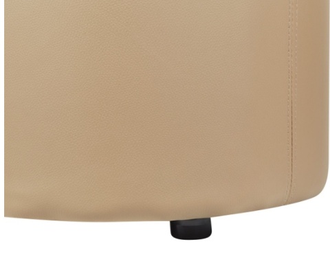 Beliani MARYLAND – puf ze schowkiem beżowy z ekoskóry Ø38 cm Beliani MARYLAND – puf ze schowkiem beżowy z ekoskóry Ø38 cm