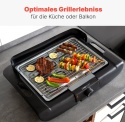 Clatronic BQ 3507 Grill Stołowy Elektryczny 2000W – Chromowany Ruszt, Obudowa Cool-Touch i Ochrona przed Wiatrem