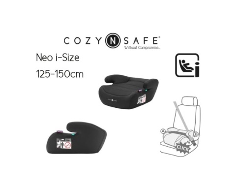 Cozy N Safe Neo i-Size Podwyższenie Siedzenia dla Dzieci 125-150 cm – Bezpieczne, Wygodne, Szybki Montaż Pasa Samochodowego Cozy N Safe Neo i-Size Podwyższenie Siedzenia dla Dzieci 125-150 cm – Bezpieczne, Wygodne, Szybki Montaż Pasa Samochodowego