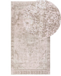 Dywan Bawełniany Beliani MATARIM 80 x 150 cm Różowy Postarzany Orientalny