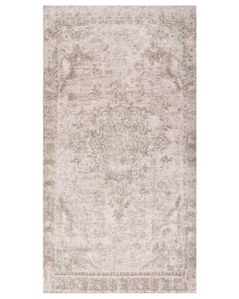 Dywan Bawełniany Beliani MATARIM 80 x 150 cm Różowy Postarzany Orientalny Dywan Bawełniany Beliani MATARIM 80 x 150 cm Różowy Postarzany Orientalny