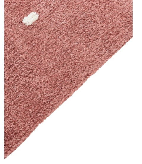 Dywan Beliani ASTAF – jasnoczerwony, bawełna, 140×200 cm, w kropki z frędzlami Dywan Beliani ASTAF – jasnoczerwony, bawełna, 140×200 cm, w kropki z frędzlami