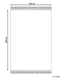 Dywan Beliani ASTAF – jasnoczerwony, bawełna, 140×200 cm, w kropki z frędzlami
