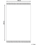 Dywan Jutowy Beliani POZANTI 140 x 200 cm Beżowy Płasko Tkany Jutowo-Bawełniany