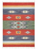 Dywan bawełniany kilim 200 x 300 cm wielokolorowy KAMARIS