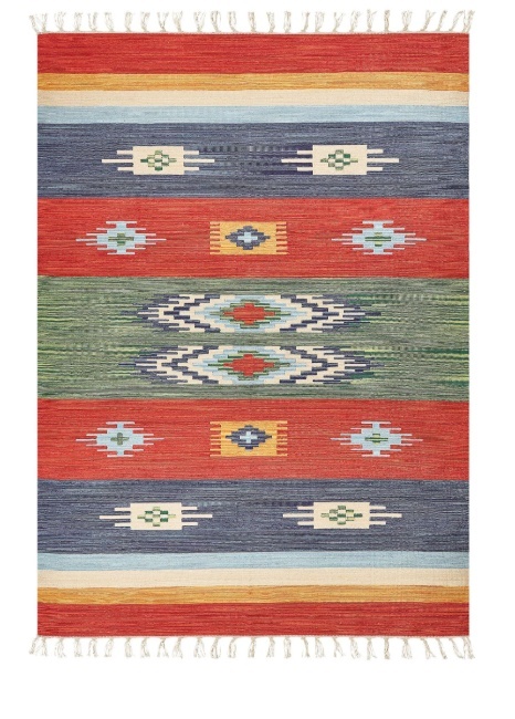 Dywan bawełniany kilim 200 x 300 cm wielokolorowy KAMARIS Dywan bawełniany kilim 200 x 300 cm wielokolorowy KAMARIS