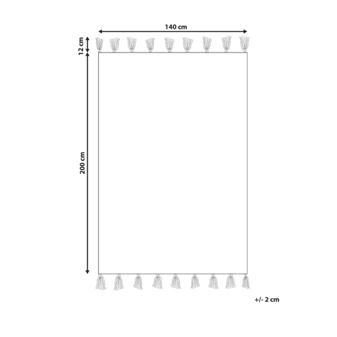 ESKISEHIR Beliani ręcznie tkany bawełniany dywan prostokątny z frędzlami i geometrycznym wzorem w romby 140x200 cm ESKISEHIR Beliani ręcznie tkany bawełniany dywan prostokątny z frędzlami i geometrycznym wzorem w romby 140x200 cm