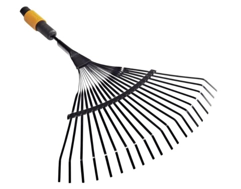 Fiskars QuikFit Grabie do Liści – Lekkie, Czarne z Uchwytem ze Stali Stopowej, Kompatybilne z Systemem QuikFit Fiskars QuikFit Grabie do Liści – Lekkie, Czarne z Uchwytem ze Stali Stopowej, Kompatybilne z Systemem QuikFit