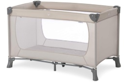 Hauck Łóżeczko Turystyczne dla Dzieci 125x65x76 cm – Składane, Lekkie, Beżowe z Torbą Transportową (Model 604144)