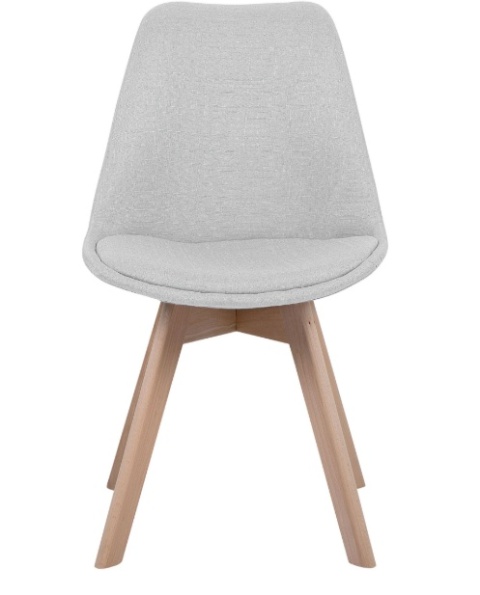 Krzesło do jadalni Beliani DAKOTA II jasnoszare – styl retro, drewno bukowe Krzesło do jadalni Beliani DAKOTA II jasnoszare – styl retro, drewno bukowe