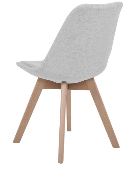 Krzesło do jadalni Beliani DAKOTA II jasnoszare – styl retro, drewno bukowe Krzesło do jadalni Beliani DAKOTA II jasnoszare – styl retro, drewno bukowe