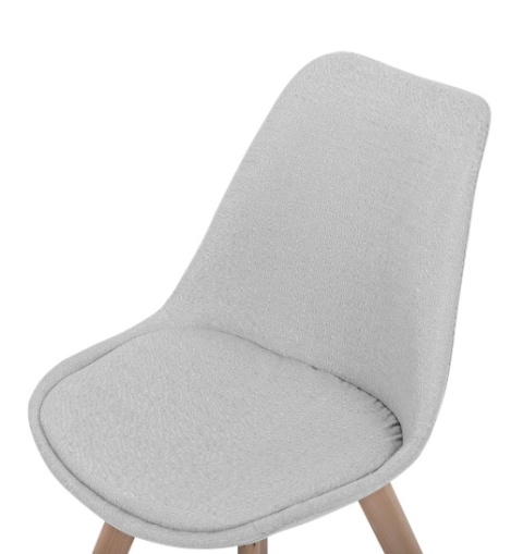Krzesło do jadalni Beliani DAKOTA II jasnoszare – styl retro, drewno bukowe Krzesło do jadalni Beliani DAKOTA II jasnoszare – styl retro, drewno bukowe
