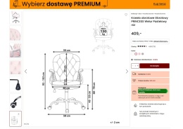 Krzesło obrotowe PRINCESS welurowe pastelowy róż z kryształkami – regulowane, eleganckie