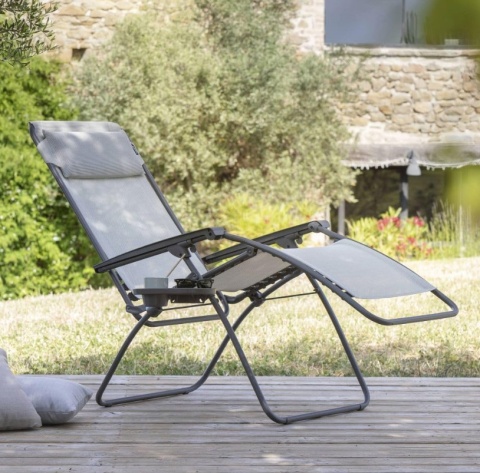Leżak Lafuma Mobilier Fotel Relax R Clip – Luksusowy Fotel Wypoczynkowy z Pozycją Zero Grawitacji, Sztuczna Skóra, Żytni Beż Leżak Lafuma Mobilier Fotel Relax R Clip – Luksusowy Fotel Wypoczynkowy z Pozycją Zero Grawitacji, Sztuczna Skóra, Żytni Beż