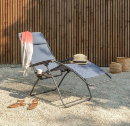 Leżak Lafuma Relax R Clip Batyline® Iso Océan II LFM4020_9870 – Designerski Leżak Ogrodowy z Regulowanym Zagłówkiem