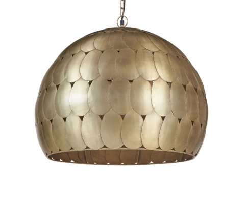 Lampa Wisząca HARANGI Beliani Metal Mosiądz Retro Klosz Sferyczny Lampa Wisząca HARANGI Beliani Metal Mosiądz Retro Klosz Sferyczny