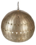 Lampa Wisząca HARANGI Beliani Metal Mosiądz Retro Klosz Sferyczny