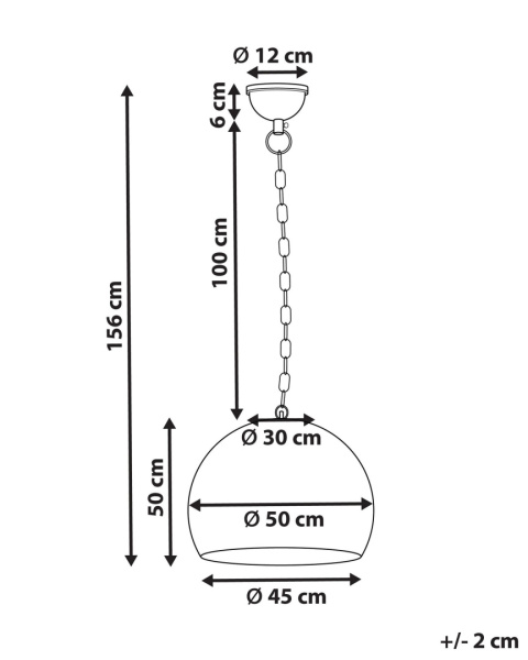 Lampa Wisząca HARANGI Beliani Metal Mosiądz Retro Klosz Sferyczny Lampa Wisząca HARANGI Beliani Metal Mosiądz Retro Klosz Sferyczny