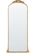 Lustro ścienne Beliani LIVRY – złote, 51×114 cm, metalowa rama, styl vintage