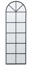 Lustro ścienne metalowe 40x120 cm czarne BROUAGE