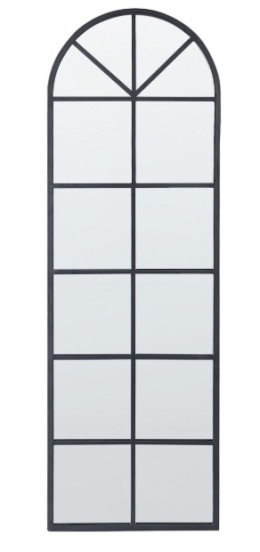 Lustro ścienne metalowe 40x120 cm czarne BROUAGE