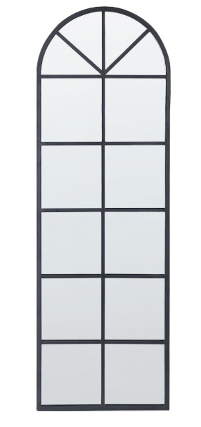 Lustro ścienne metalowe 40x120 cm czarne BROUAGE Lustro ścienne metalowe 40x120 cm czarne BROUAGE