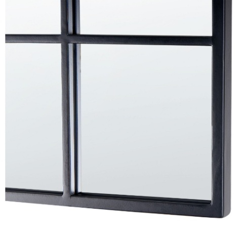 Lustro ścienne metalowe 40x120 cm czarne BROUAGE Lustro ścienne metalowe 40x120 cm czarne BROUAGE