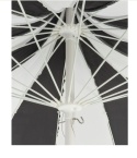 Parasol ogrodowy Beliani MINOA ⌀ 245 cm – czarno-biały, z aluminium