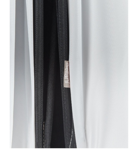Parasol ogrodowy Beliani MINOA ⌀ 245 cm – czarno-biały, z aluminium Parasol ogrodowy Beliani MINOA ⌀ 245 cm – czarno-biały, z aluminium