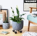 WAGNER Rolka na Rośliny Chromowana Ø 23 x 6,5 cm - Mobilna Podstawka Pod Doniczkę do Wnętrz (Max. 60 kg)