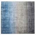 Nowoczesny Dywan Wiskozowy z Efektem Ombre Beliani Ercis Szaro-Niebieski 200 x 200 cm