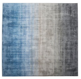 Nowoczesny Dywan Wiskozowy z Efektem Ombre Beliani Ercis Szaro-Niebieski 200 x 200 cm