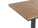 Stolik Bistro Beliani PALMI 60x60 cm Imitacja Drewna Brązowy Ogrodowy