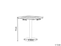 Stolik Bistro Beliani PALMI 60x60 cm Imitacja Drewna Brązowy Ogrodowy