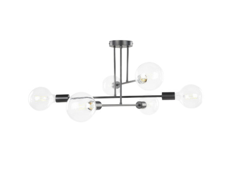 Lampa Sufitowa Beliani KIDANE Metal Czarny Nowoczesna