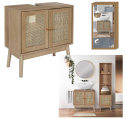 HOME DECO FACTORY Szafka Pod Umywalkę Bali Natural Crush 60 x 70 x 30 cm Brązowa