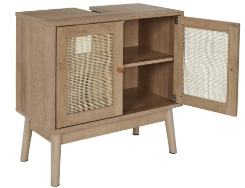 HOME DECO FACTORY Szafka Pod Umywalkę Bali Natural Crush 60 x 70 x 30 cm Brązowa HOME DECO FACTORY Szafka Pod Umywalkę Bali Natural Crush 60 x 70 x 30 cm Brązowa