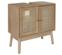 HOME DECO FACTORY Szafka Pod Umywalkę Bali Natural Crush 60 x 70 x 30 cm Brązowa