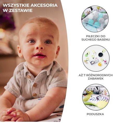 Kinderkraft Mata Edukacyjna SMARTPLAY Interaktywna z Funkcją Suchego Basenu i 7 Zabawkami Kinderkraft Mata Edukacyjna SMARTPLAY Interaktywna z Funkcją Suchego Basenu i 7 Zabawkami