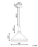 Lampa Wisząca Beliani LIARD Metal Biała – Industrialna Lampa Sufitowa