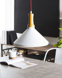 Lampa Wisząca Beliani LIARD Metal Biała – Industrialna Lampa Sufitowa