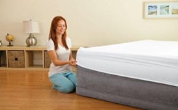 INTEX 64418ND Materac Dmuchany Dura-Beam Comfort Plush High Rise – Queen Size, 152x203x56 cm, z Wbudowaną Pompką Elektryczną
