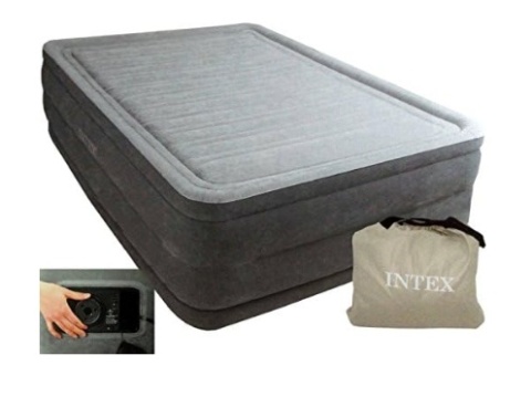 INTEX 64418ND Materac Dmuchany Dura-Beam Comfort Plush High Rise – Queen Size, 152x203x56 cm, z Wbudowaną Pompką Elektryczną INTEX 64418ND Materac Dmuchany Dura-Beam Comfort Plush High Rise – Queen Size, 152x203x56 cm, z Wbudowaną Pompką Elektryczną