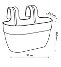 Elho Vibia Campana Easy Hanger M 36 - Sadzarka Balkonowa Ø 36 x H 26,5 cm