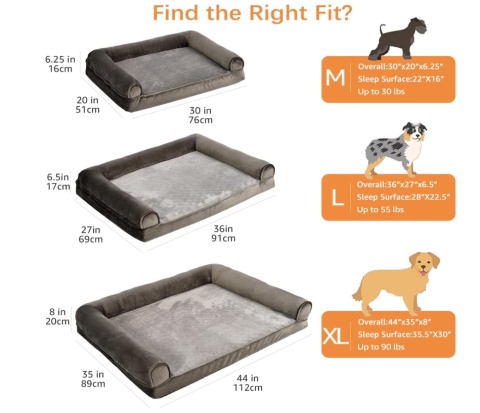 Amazon Basics – Piankowe Legowisko / Sofa XL dla Psa w Kształcie Litery U, Ze Zdejmowanym Pokrowcem, Brązowe, 112 x 89 x 20 cm Amazon Basics – Piankowe Legowisko / Sofa XL dla Psa w Kształcie Litery U, Ze Zdejmowanym Pokrowcem, Brązowe, 112 x 89 x 20 cm