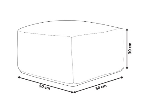 Puf Beliani MUKKI – czarno-biały, bawełna, 50×50×30 cm Puf Beliani MUKKI – czarno-biały, bawełna, 50×50×30 cm