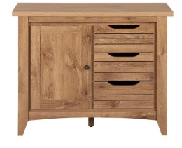 Szafka 2-drzwiowa Beliani AGORA – jasne drewno, styl retro, 99×80 cm