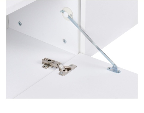 Wisząca szafka RTV Beliani GLADSTONE – 180 cm, biała, nowoczesny minimalizm Wisząca szafka RTV Beliani GLADSTONE – 180 cm, biała, nowoczesny minimalizm